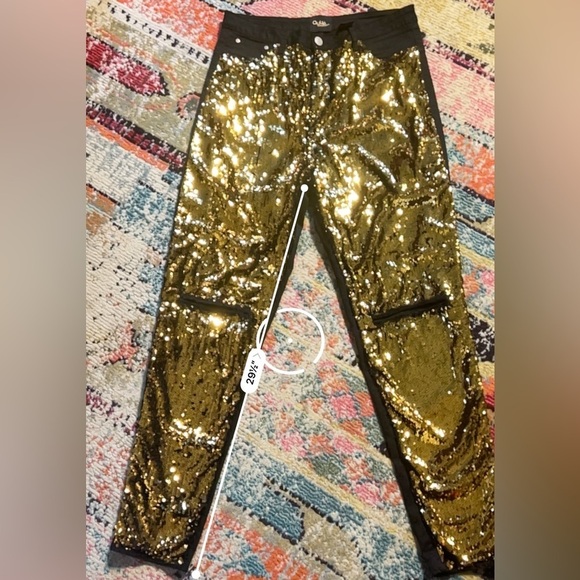 Glittering Gold Sequin Joggers - Picture 6 of 6